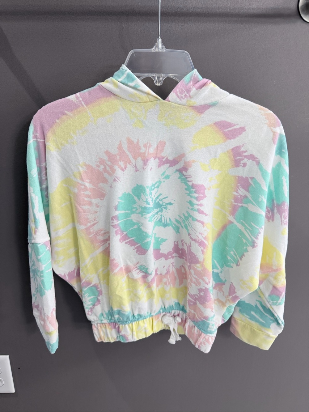 Carter's Pastel Tie-Dye Hooded Pullover Sweater - White, Mint, Pink, Yellow